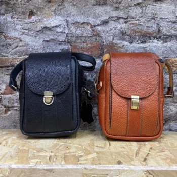 کیف دوشی چرمی کوچک سانتال مدل ارژن