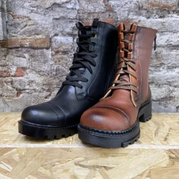 بوت چرم زنانه بند دار در 2 رنگ متنوع مدل کوهسنگی