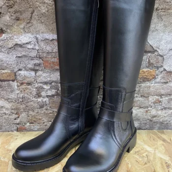 بوت چرم زنانه زیپ دار مدل رﻫﺠﻮ