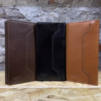 کیف پول پالتویی چرم مردانه مدل آﺗﺎﺑﻮ