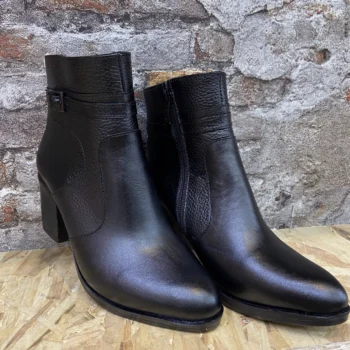 نیم بوت چرم زنانه زیپ دار مدل آسنا