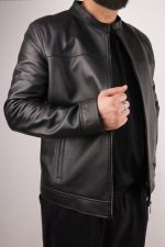 کاپشن چرم طبیعی مردانه - Image 2