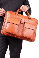 کیف اداری مردانه چرم کد 2025 - تصویر 2