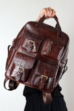 کوله چرم کد 6001 - تصویر 2