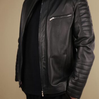 کاپشن چرم طبیعی مردانه کد 2024