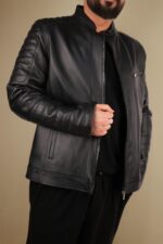 کاپشن چرم طبیعی مردانه کد 2024 - Image 2