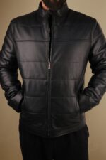 کاپشن چرم طبیعی مردانه کد 2025