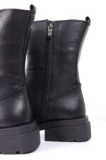 بوت چرم زنانه مدل مربعی - Image 3