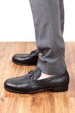 کالج چرم مردانه کلاسیک دستدوز - تصویر 14