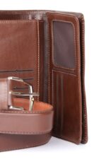 ست 2 تیکه چرم کیف پول وکمربند - Image 18