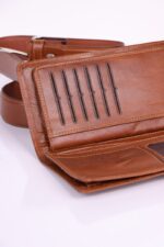 ست 2 تیکه چرم کیف پول وکمربند - Image 11
