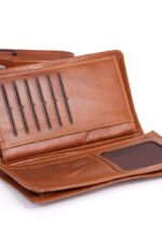 ست 2 تیکه چرم کیف پول وکمربند - Image 9