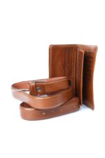 ست 2 تیکه چرم کیف پول وکمربند - Image 3